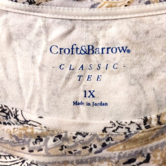Croft and Barrow Short Sleeve Top Size 1X - Picture 3 of 5